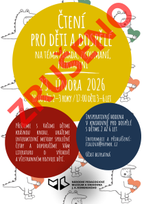 plakát k akci: Čtení pro děti a dospělé na téma záhada, zkoumání, překvapení