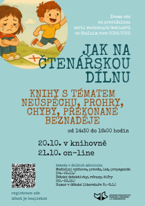 plakát k akci: Jak na čtenářskou dílnu : knihy na téma neúspěchu, prohry, chyby a překonané beznaděje