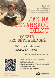 plakát k akci: Jak na čtenářskou dílnu - poezie v literatuře pro děti a mládež