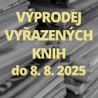 Plakát: Výprodej vyřazených knih do 8.8. 2025