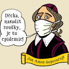 Jan Amos Komenský s rouškou