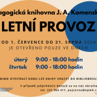 Letní otevírací doba Pedagogické knihovny J.A.K.